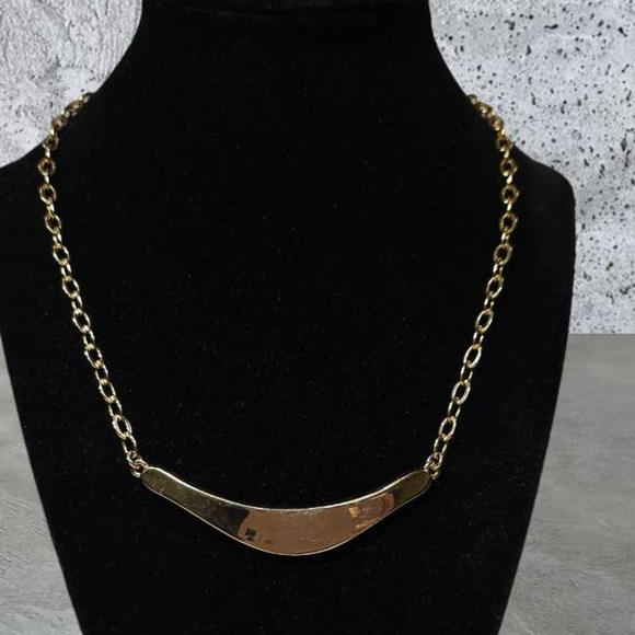 Robert Lee Morris RLM SOHO Studio - Modernist Gold Colored Necklace - Picture 1 of 7
